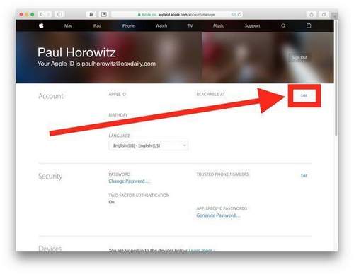 How To Change Login (Mailing Address) In Apple Id