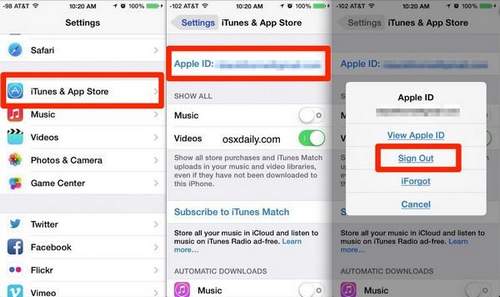 Where is Apple Id stored