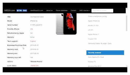 Checking IMEI iPhone On Apple Website