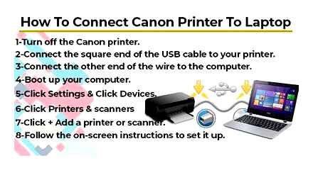 connect, canon, printer, laptop