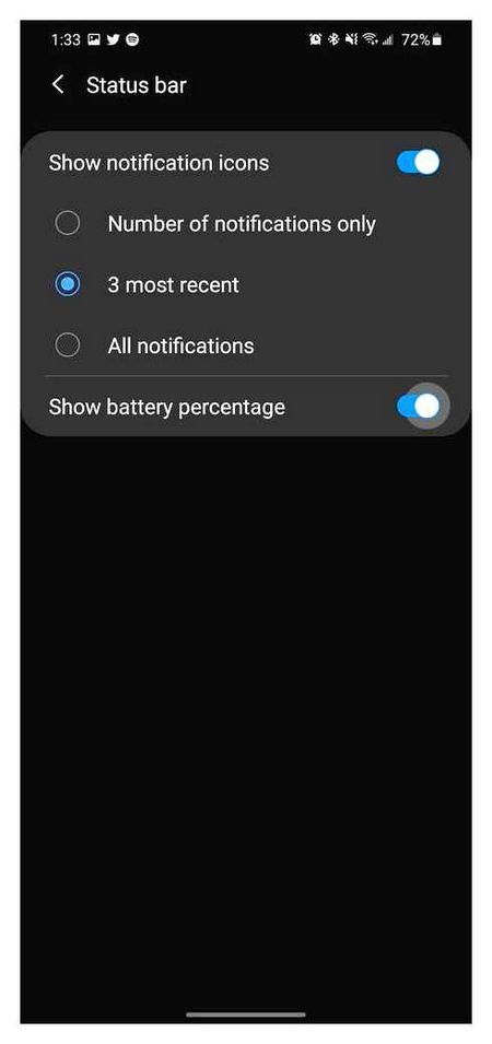 battery, percentage, your, samsung