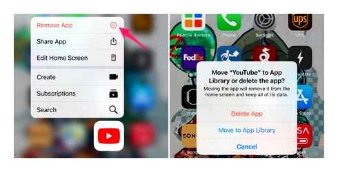 application, library, delete, iphone, completely
